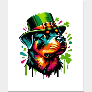 Rottweiler Celebrates Saint Patrick's Day in Style Posters and Art